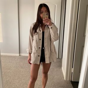 Zara Corduroy Button Up Shacket